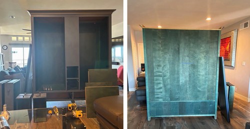 Large wood armoire heavy - large,