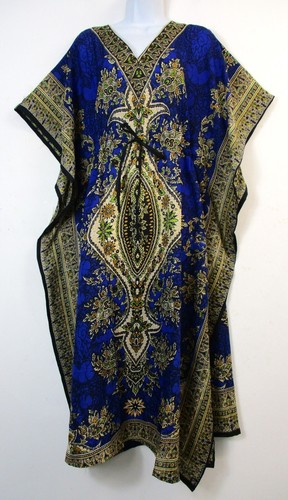 Robe kaftan imprimée longue - imprimée,