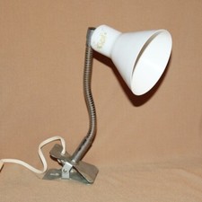 Vintage Aluminor Flexible Clamp Lamp White