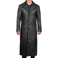 Manteau Long En Cuir D'Agneau