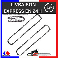 Lot 2 Chaînes pour tronçonneuses 35cm, 3/8" pouces, 52 maillons, Guide-chaînes