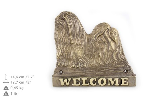 Lhassa apso plaque en - -, laiton