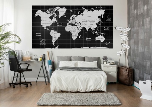 Plaque noire b483 carte - 3d,