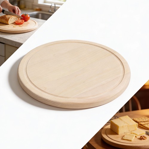 Planche bois ronde 28cm - , –