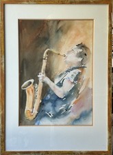 Grande Aquarelle signée Aniq