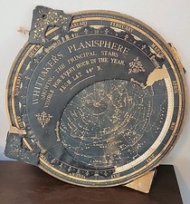 Ca. 1890 Whittaker's Planisphere Astronomy Constellation Guide Antique Stars