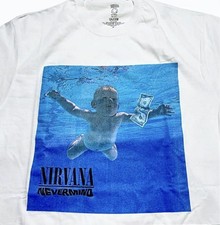 NIRVANA Official License Album Tee Size L White New Unused Cotton 100% HN6666