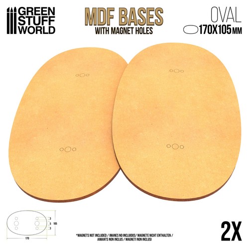 Socles ovales 170x105mm mdf - socles, en