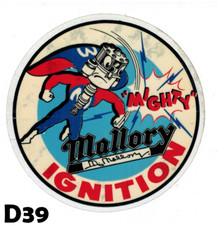 Mighty Mallory Ignition decals from the 60's 2PC reverse style decal