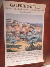 Affiche d'Exposition Briata,Dubuc,.. Galerie Saltiel 1998  60 cm sur 40 cm   171