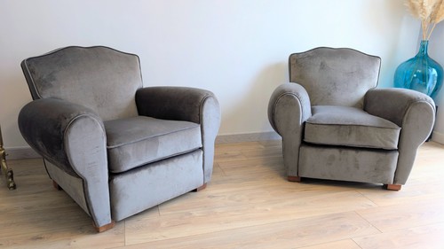 Paire fauteuils club - de,