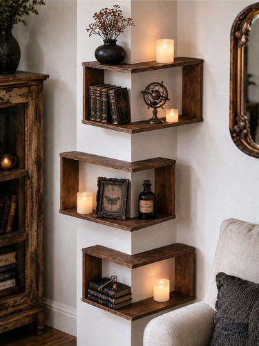 Rustic corner wall - rustic,