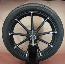 09-22 Harley Davidson Iron 883 XL883N Front Michelin Tire Rim Wheel (BENT)
