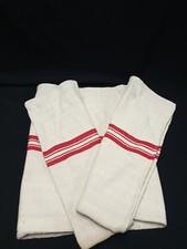  GRAND SAC  TOILE EPAISSE VINTAGE  LISERET ROUGE POUR  CREATION DECO COUSSIN