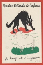 CPA - FANCY-FABLES - LELOUP AND THE LAMB - ILLUSTRATED BY LESOURD