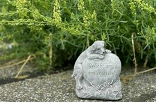 Pierre tombale décoration funéraire chien cœur aimé inoubliable fonte de...