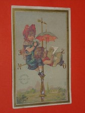 CHROME 1890-1910 STAMP LE SANS RIVAL LOCHES WEATHER VANE EAST WIND BEAUTIFUL FIXED