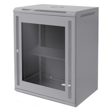 Armoire serveur 19" boîtier réseau murale gris en acier rack 15U 600x450x770 mm