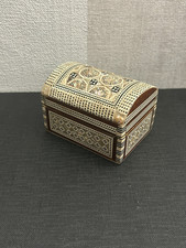 Petite Boite à Bijoux Orientale Marqueterie Nacre Et Bois