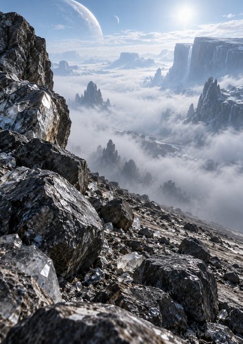 Exoplanet gray rocky mountain - exoplanet,