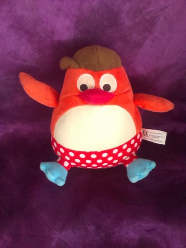 Doudou peluche pingouin orange - peluche,