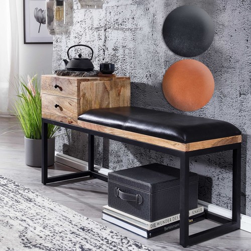 Finebuy banc cuir - banc, cm