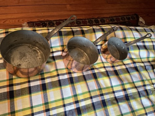 Casseroles anciennes cuivre - casseroles,