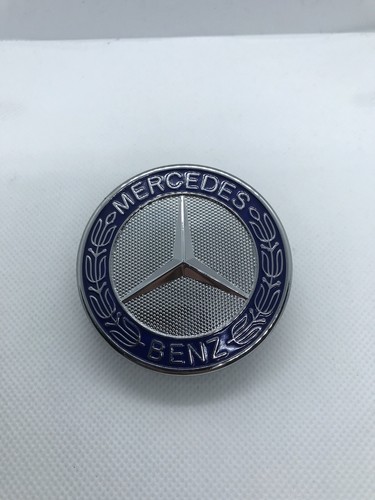Logo capot mercedes benz bleu - logo,