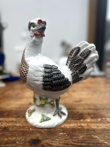 Poule porcelaine vieux - poule, en
