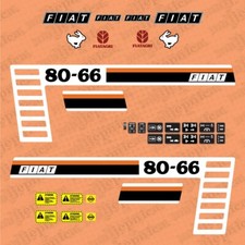 Fiat 80-66  Kit d'Autocollants Aftermarket pour Tracteur - Décalcomanie