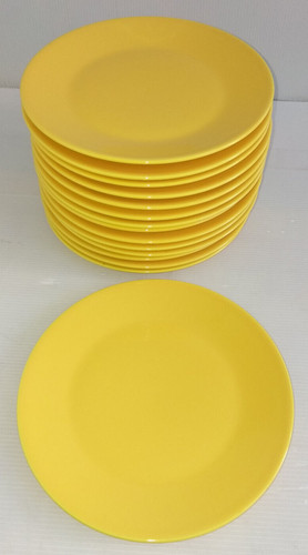 Assiettes dessert jaune - a,