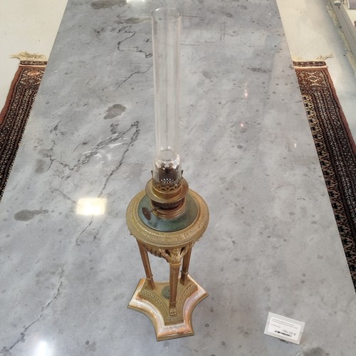 Lampe petrole bronze et - a,