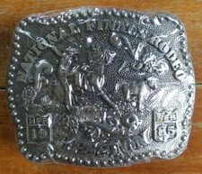 HESSTON 1985 National Finals Rodeo NFR Youth Roping Cowboy Belt Buckle ORIG NOS