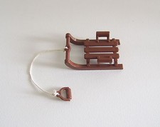 PLAYMOBIL (N3131) WINTER SPORT - brown sledge with handle for children 3393 3688