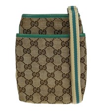 GUCCI BEIGE CANVAS GG SHOULDER BAG 141863 001998 YQ01085