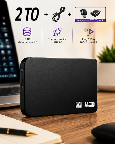 Disque dur externe - dur,