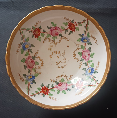 Coupe porcelaine polychrome - porcelaine,