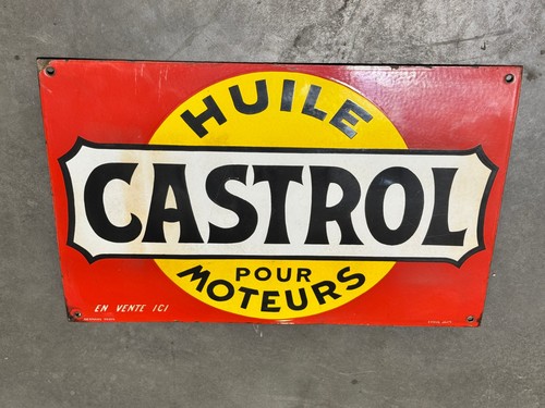 Plaque émaillée castrol - émaillée,