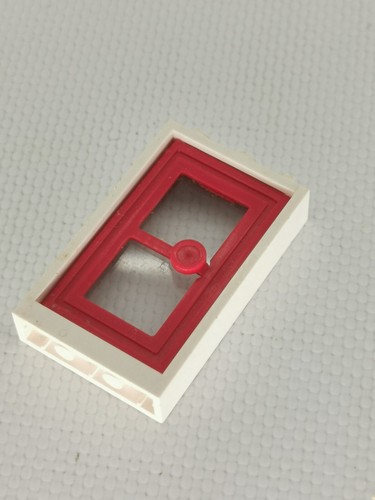 Lego porte vitrée - vitrÉe, rouge