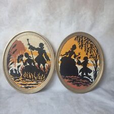 2 Cadres Anciens Ovales Dorés