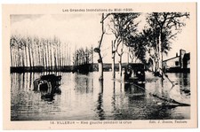 Old postcard 31 - Villemur (Haute Garonne) 14. Left bank during flood, wreck car