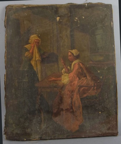 Tableau ancien scène de - .,