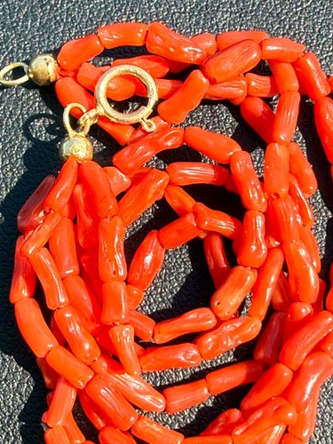 Bracelet corail rouge - rouge, 18k