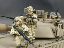 1/35 Built Painted Modern U.S Marine Iraq War M16A4 Gunner B Soldier Figure