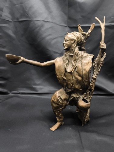 Sculpture bronze africain cire - sculpture,