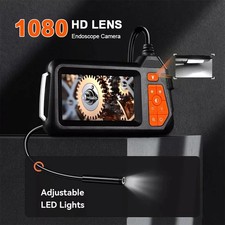 HD Industrial Endoscope Dual Lens Inspection Camera with Light Black