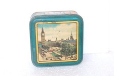 Tin Box Old Vintage Butterfly Mantles Print Advertising Collectible