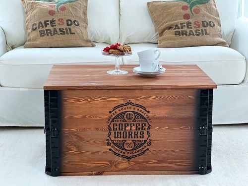 Coffre table basse bois - table,