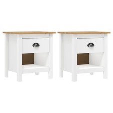2x Pin Solide Tables de Chevet