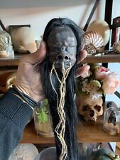 Cabinet de curiosités Oddities téte reduite Tsantsa Jivaro Shrunken head 